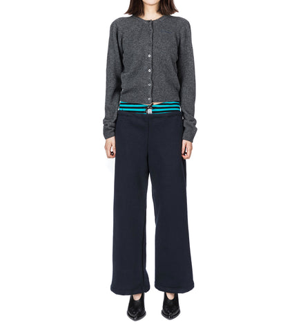 SHOULDER CARDIGAN GRAY