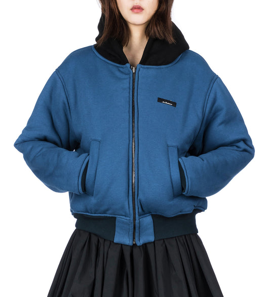 BALLOON BOMBER JACKET BLUE/BLACK