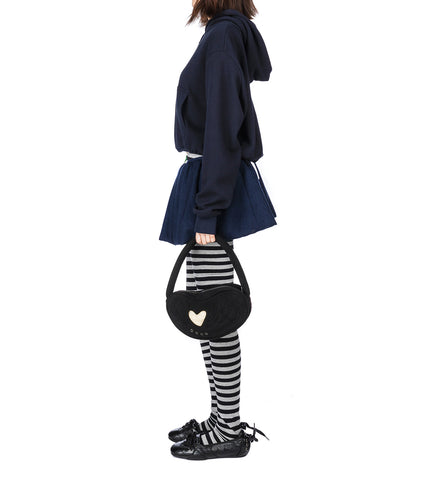 DOLL TIGHTS GRAY STRIPES