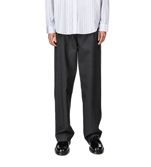 SERVICE TROUSERS DARK GREY TROPICAL WOOL