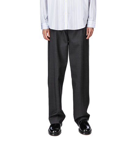 SERVICE TROUSERS DARK GREY TROPICAL WOOL
