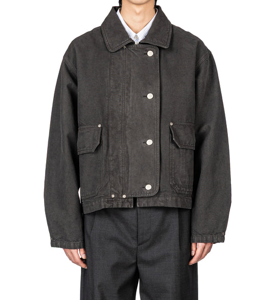 COURIER JACKET WASHED GREY CANVAS
