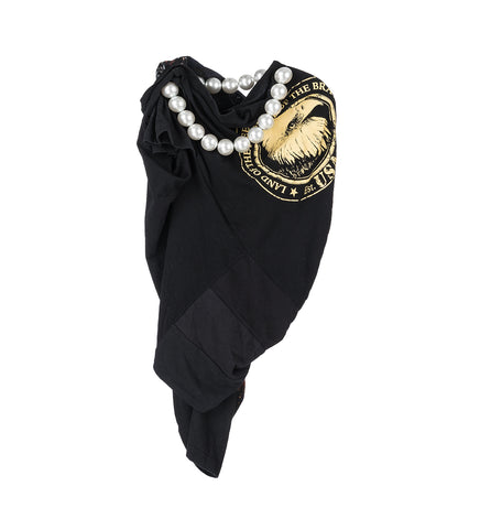 TWISTED NECKLACE T-SHIRT BLACK SMALL