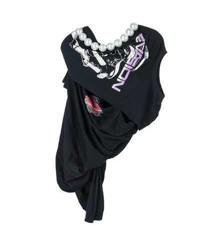 TWISTED NECKLACE T-SHIRT BLACK MEDIUM