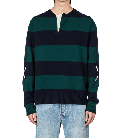 RUGBY JUMPER NAVY/GREEN