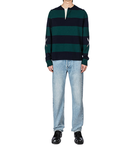 RUGBY JUMPER NAVY/GREEN
