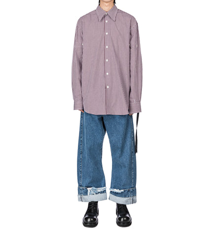 OVERSIZED DENIM TROUSERS STONE