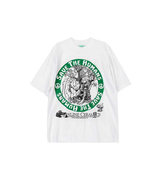 SAVE THE HUMANS SS TEE WHITE