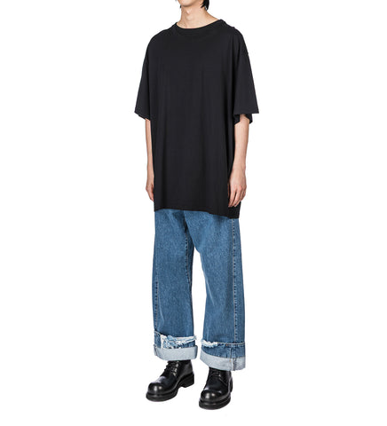 OVERSIZED DENIM TROUSERS STONE