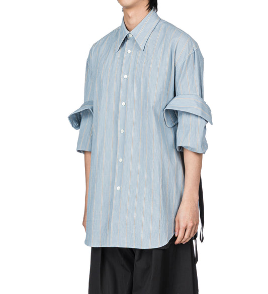 CLASSIC FOLD UP SLEEVE SHIRT BLUE/WHITE/BLACK