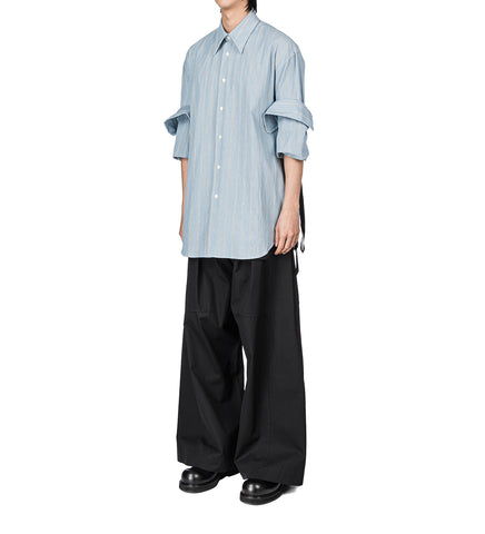 CLASSIC FOLD UP SLEEVE SHIRT BLUE/WHITE/BLACK