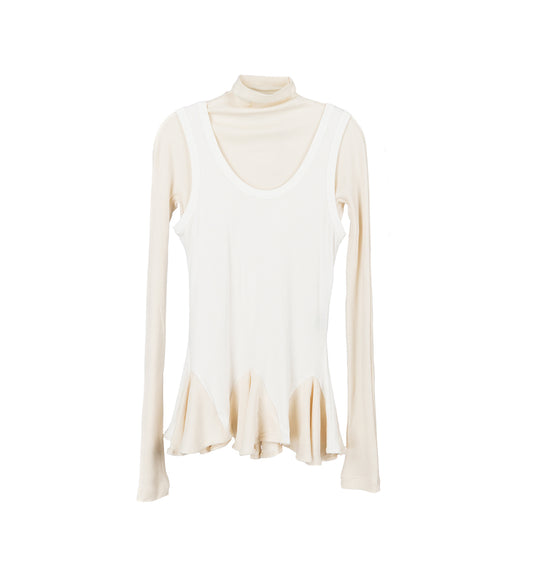 DEADSTOCK MILITARY GODET T-SHIRT OFF WHITE