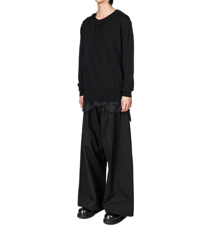 CREWNECK WOOL JUMPER BLACK