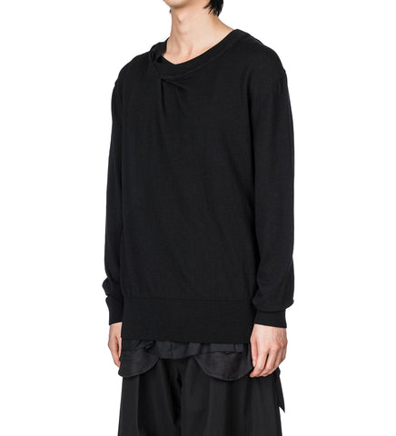 CREWNECK WOOL JUMPER BLACK