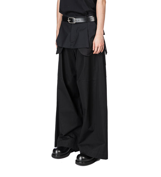 LAYERED TROUSERS BLACK/BLACK