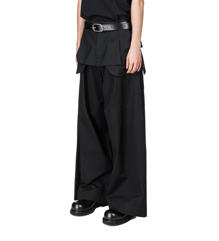 LAYERED TROUSERS BLACK/BLACK