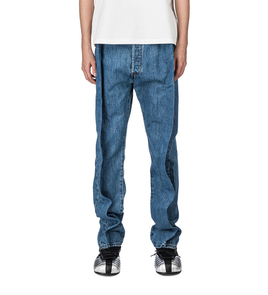 PLEATED JEANS BLUE L-XL #1