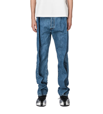 PLEATED JEANS BLUE L-XL #1