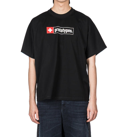 CROSS LOGO CLASSIC PRINTED TEE BLACK