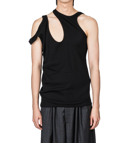 TWINTANK JERSEY RIB BLACK