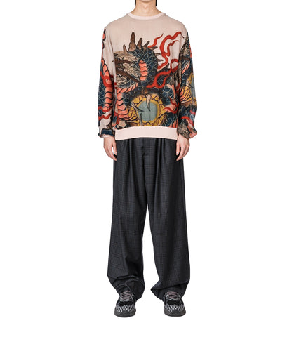 M-SWEATER PRINTED SCARF EXDRAGON