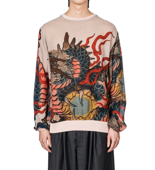 M-SWEATER PRINTED SCARF EXDRAGON