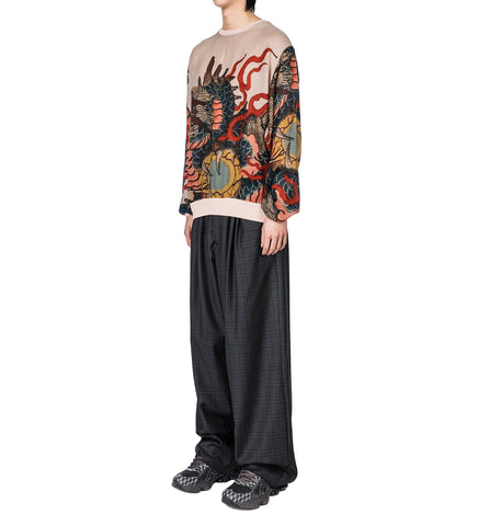M-SWEATER PRINTED SCARF EXDRAGON