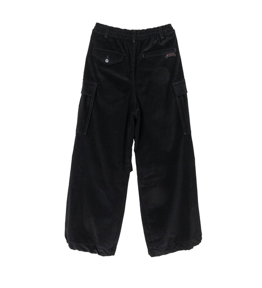CORDUROY CARGO PANTS BLACK