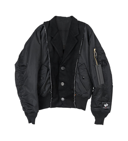 SPENCER BADU X ALPHA BOMBER JACKET BLACK – ADDICTED SPENCER BADU X ALPHA BOMBER JACKET BLACK – ADDICTED
