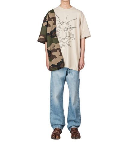 MULTICOLLECTION T-SHIRT BEIGE/BLACK