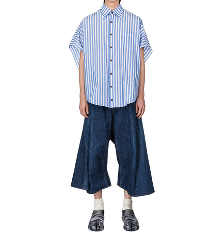 P-SHIRT BLUE/WHITE FAT STRIPES