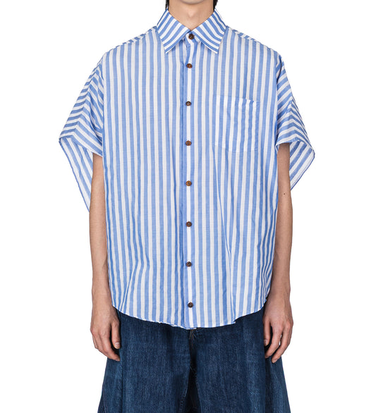 P-SHIRT BLUE/WHITE FAT STRIPES
