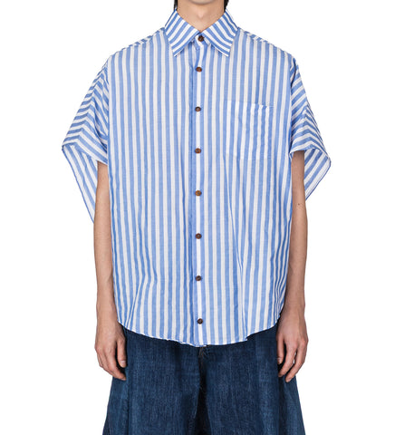 P-SHIRT BLUE/WHITE FAT STRIPES