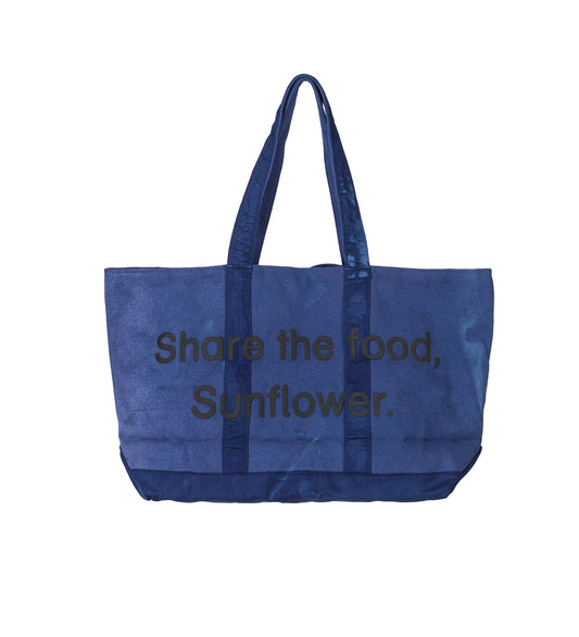 SHARE THE FOOD, SUNFLOWER TOTE NAVY
