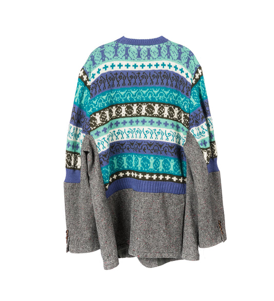 SAKKOBOTTOMSSWEATER  MATERIALMIX WOOL UNIQUE #1