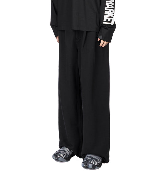 PLEATED PANTS BLACK
