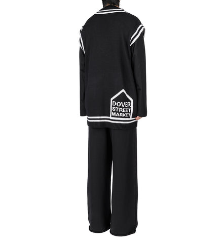 OVERSIZED VEST WITH PATCH BLACK