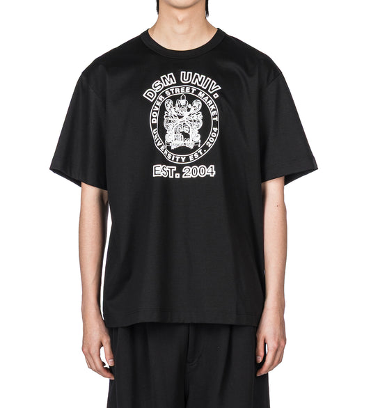 SS T-SHIRT "DSM UNIV." BLACK