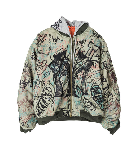 GRAFFITI BOMBER GREEN