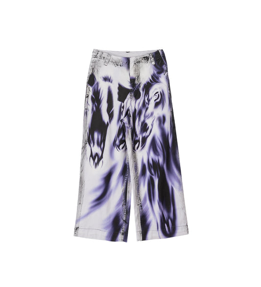 WIDE LEG JEANS WHITE/BLACK/PURPLE