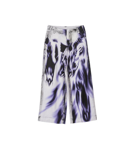 WIDE LEG JEANS WHITE/BLACK/PURPLE