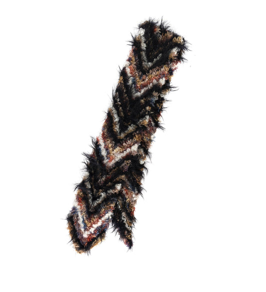 CHEVRON KNIT SCARF STRAWBERRY MELANGE