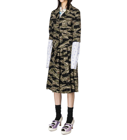 PLEATED SKIRT CAMO