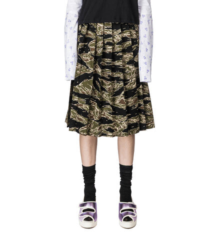 PLEATED SKIRT CAMO