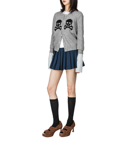 KNITSKULL CARDIGAN GREY