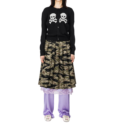 PLEATED SKIRT CAMO