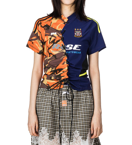 LACE UP FOOTBALL TOP ORANGE