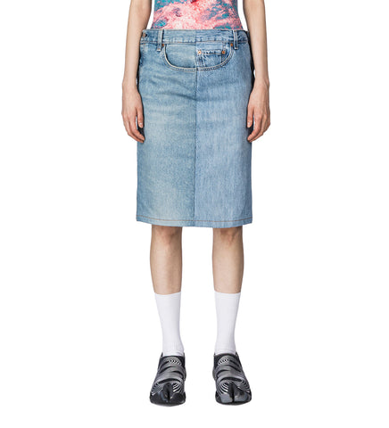 DOUBLEFRONTJEANSSKIRT LIGHT BLUE