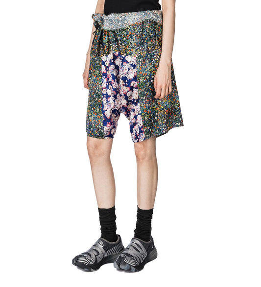 STONE SHORTS SILK FLOWER PRINT UNIQUE