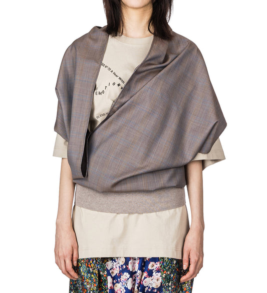 SCARFTOP BLUE/ORANGE CHECKED